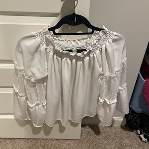 White Off Shoulder Top Size S